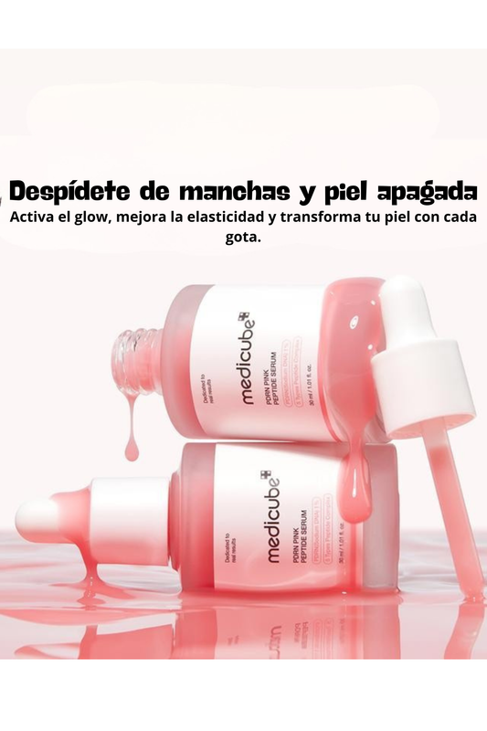 Suero facial iluminador con péptidos rosados KOEC Rose PDRN de 30 ml, cuidado de manchas oscuras, tono de piel uniforme, mejora la elasticidad, suaviza y reafirma. Adenosina.